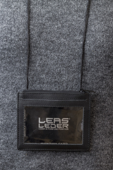 Brustbeutel LEAS in Echt-Leder, schwarz